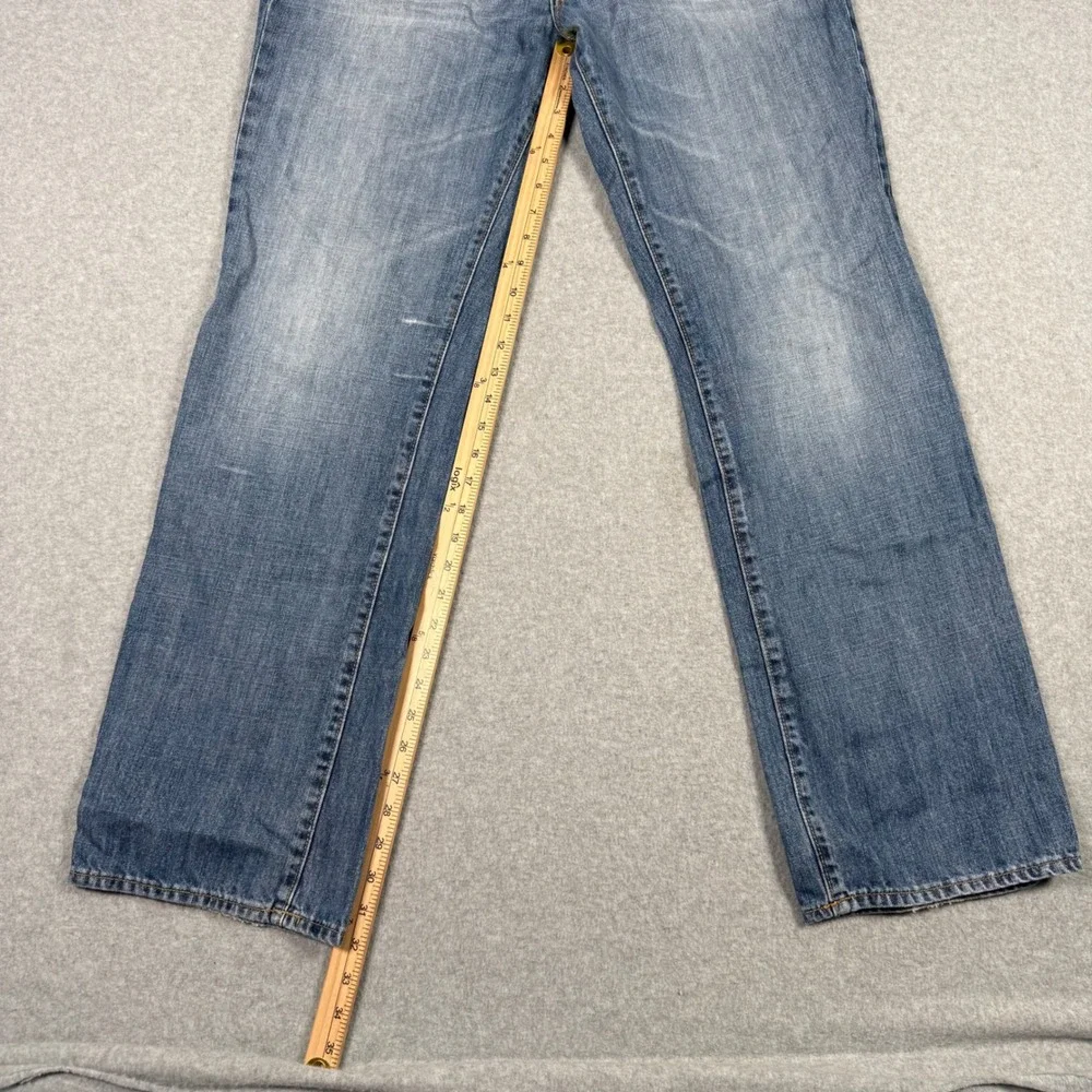Gap Mens Y2K Straight Fit Jeans Medium Wash Blue Denim 36x34 Classic Pants